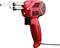 'Soldering iron in red and black with mains plug, suitable for precise soldering in electronic projects.'