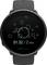 Digital wristwatch with a black dial showing 1 minute and 32 seconds. Circular pattern on the display, brand name 'POLAR'.
