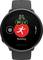 Smartwatch screen displays 'Running' app with red icon. Battery indicator and time 10:10 at the top. Fitness statistics at 89%.