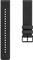 Black silicone watch strap with textured surface and multiple holes for length adjustment, suitable for a wristwatch.