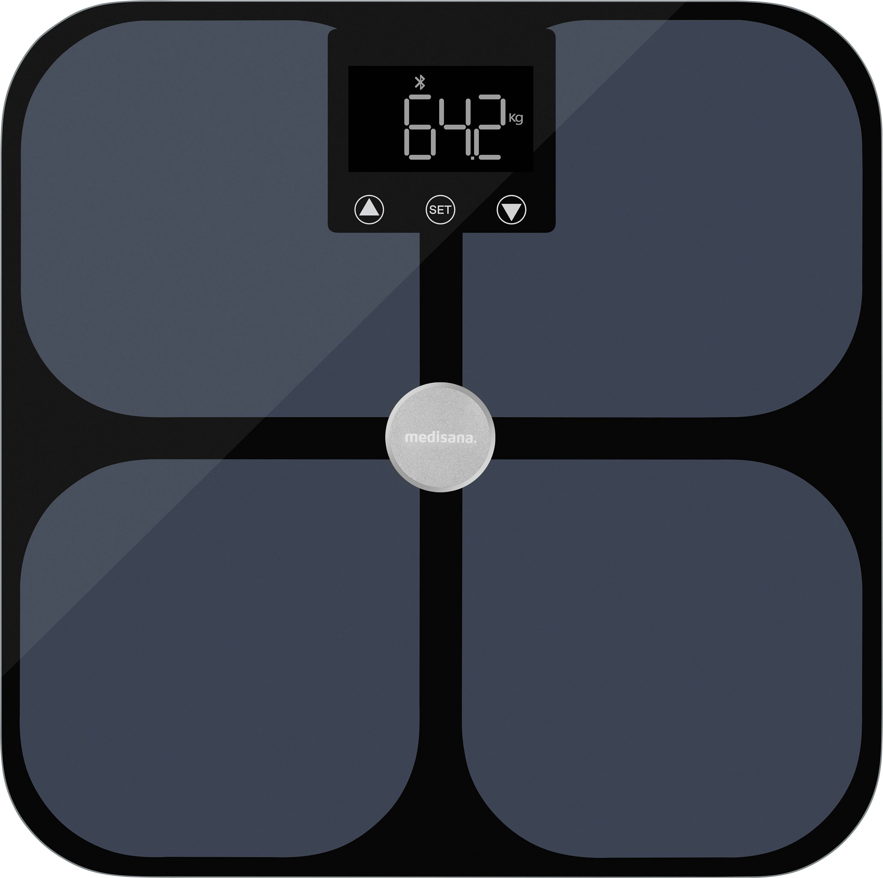 Medisana BS 650 WiFi Smart bathroom scales Digital Weight range=180 kg Black Incl. Bluetooth-1