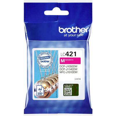 Magenta Ink Cartridge Brother LC421 for Printer Models DCP-J1050DW, DCP-J1140DW, MFC-J1010DW, 200 Pages.
