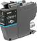 A grey printer cartridge with a blue label, on which is written 'brother LC421XL C'.