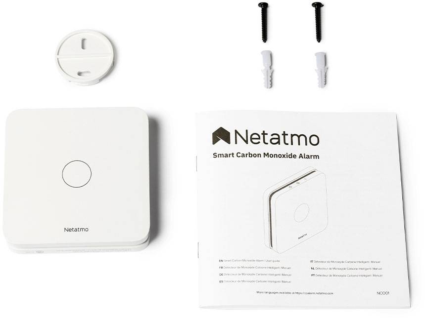 Netatmo NE1033ZZ Carbon monoxide detector incl. 10-year battery battery-powered detects Carbon monoxide-3