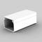 White rectangular aluminium profile with bevelled edges and hollow space, lying on a grey surface.