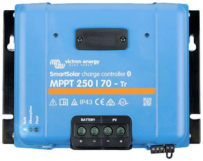 Blue MPPT 250/70-Tr SmartSolar Charge Controller by Victron Energy, provides intelligent solar battery charging.