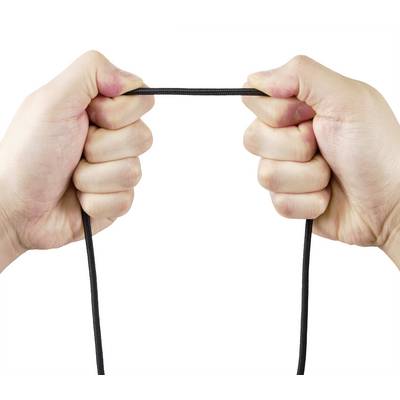 Two hands pull on a black rope in opposite directions, symbolising tension or resistance.