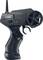 Black 2.4GHz remote control with a large control wheel on the right side and a trigger lever beneath it.