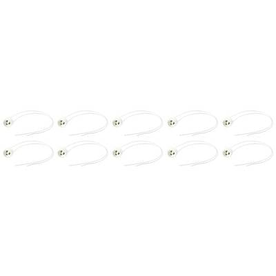 Ten white ceramic lamp holders with two cables each, arranged in two rows. Ideal for DIY projects or lamp repairs.