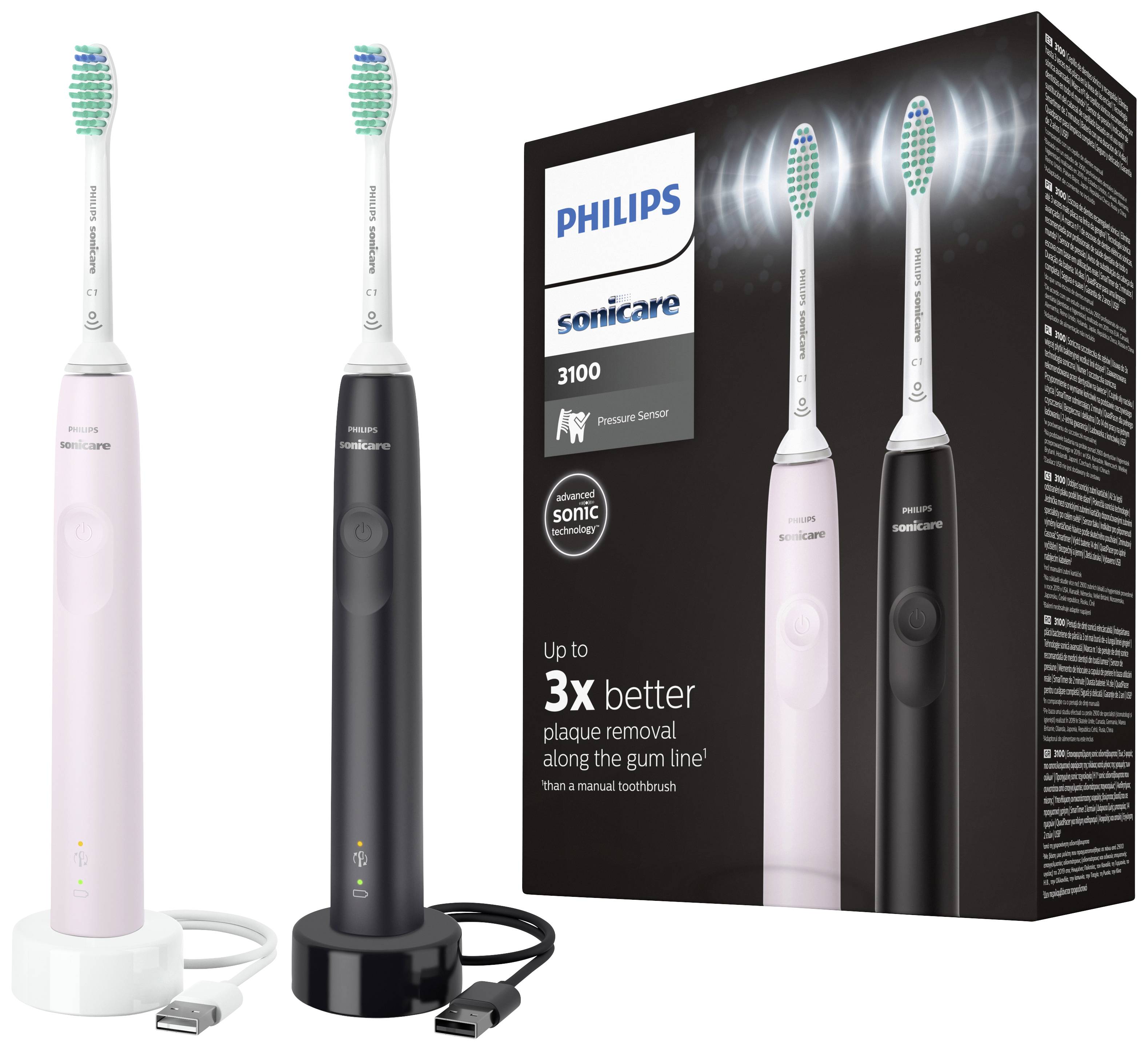 Philips Sonicare Serie 3100 HX3675/15 Electric toothbrush Sonic toothbrush  Black, White