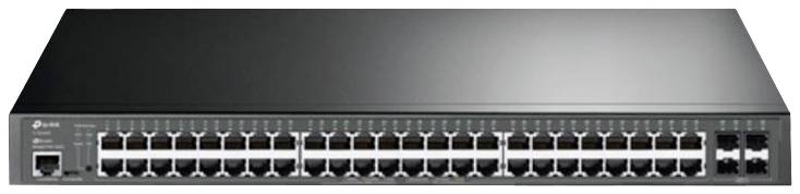 A network switch with multiple Ethernet ports for connecting computer systems in a network.