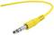 Yellow audio cable with 6.3 mm jack plug, used for connecting audio devices for sound transmission.