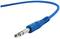 Blue audio cable with a 6.35 mm jack, showing from left to right. Suitable for musical instruments or audio equipment.