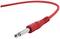 A red audio cable with a 6.35mm jack plug, typically used for musical instruments or audio equipment.