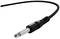 Black audio cable with 6.35 mm jack plug, commonly used for musical instruments or audio equipment.