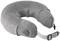 Grey U-shaped neck pillow with adjustable strap. Ideal for travelling, provides comfort and support for the neck.