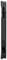 Black vertical, rectangular object with a longitudinal groove in the middle and a slot at the bottom.