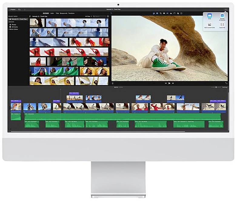 Apple iMac 24 Retina 4.5K (2021) 61 cm (24 inch) CTO Apple M1 8-Core CPU 8 GB RAM 256 GB SSD Apple Silver Z12Q_5024_DE_C-0