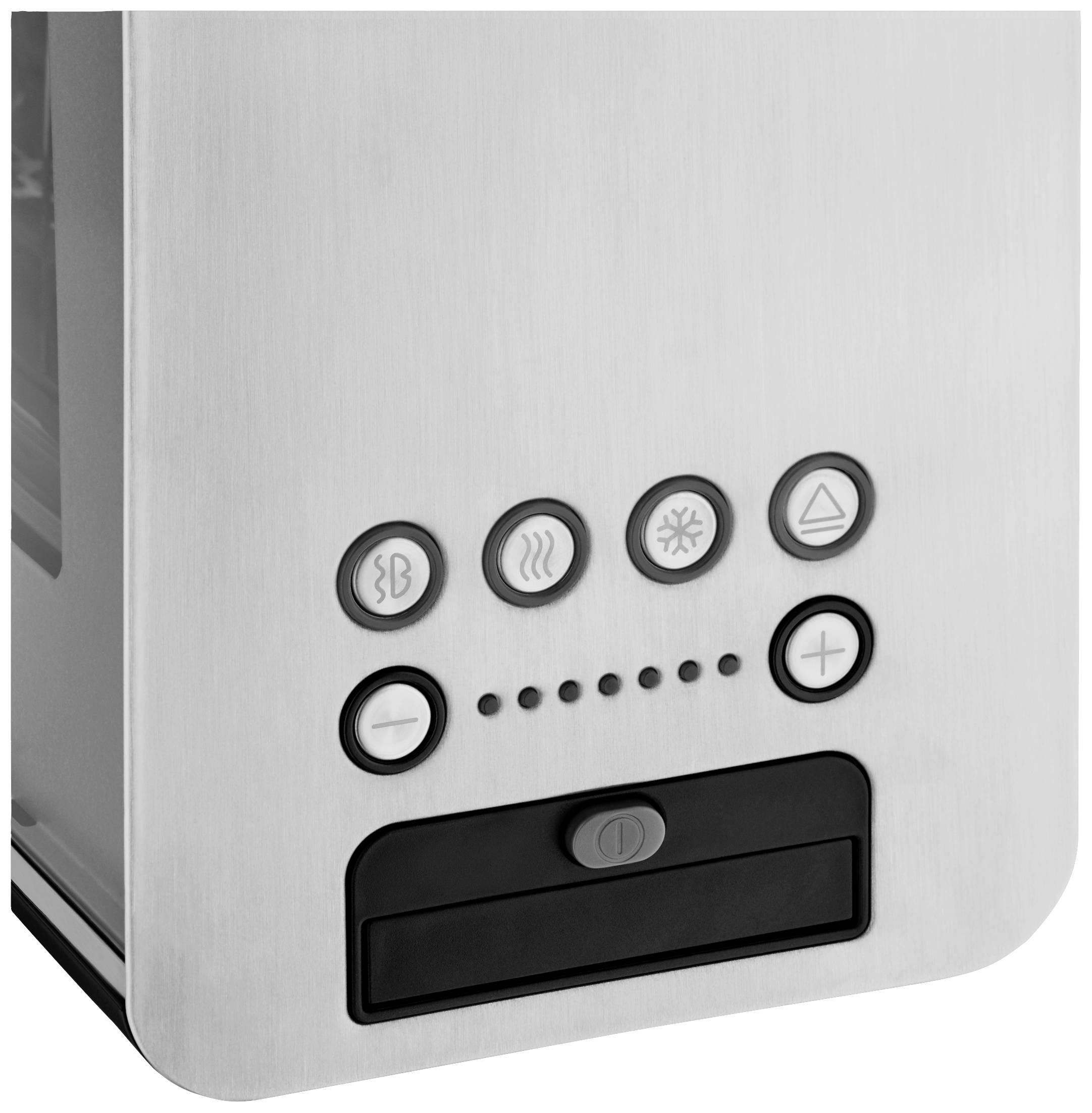 Control panel of a fully automatic coffee machine with six buttons: Start, Temperature, Coffee Strength, Water Hardness, Additional Menu, and Standby.