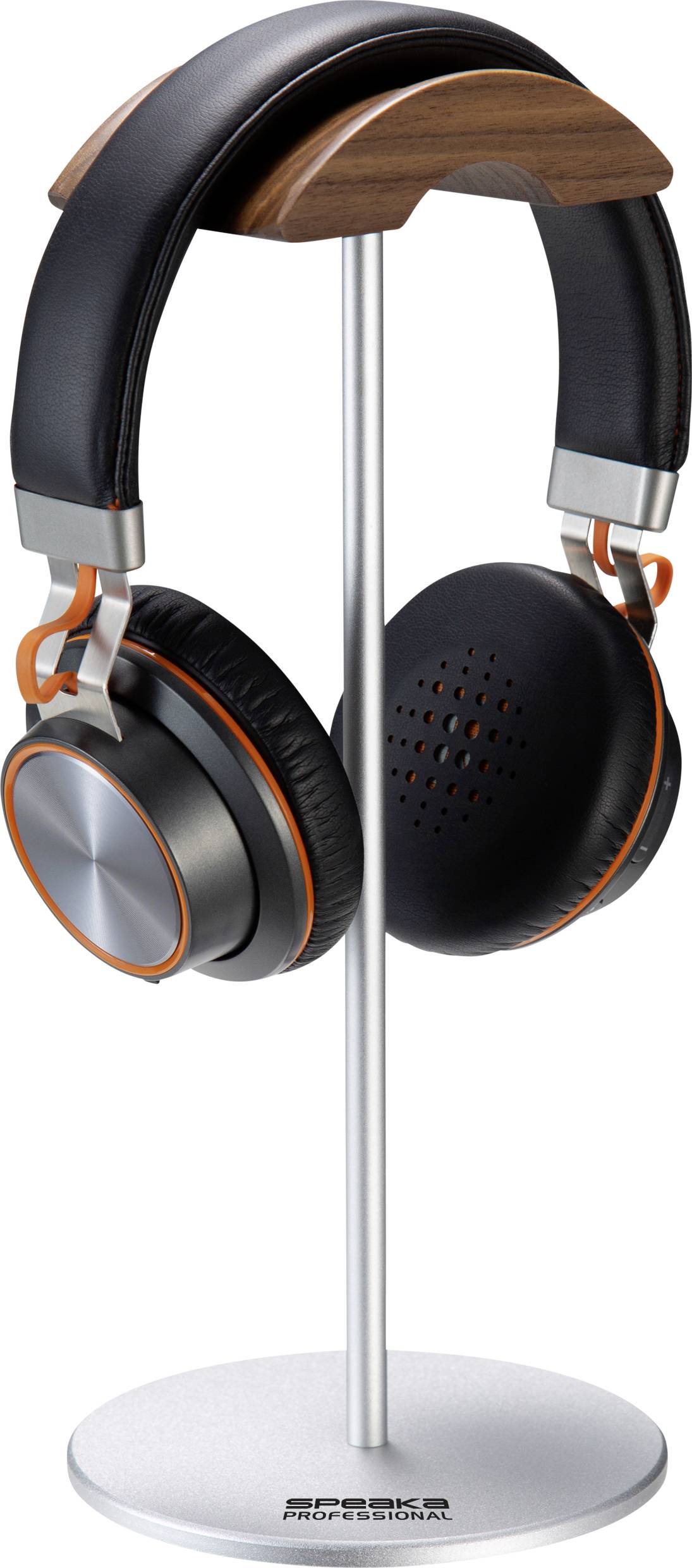 SpeaKa Professional SPHPS350 Headphones stand Silver, Walnut