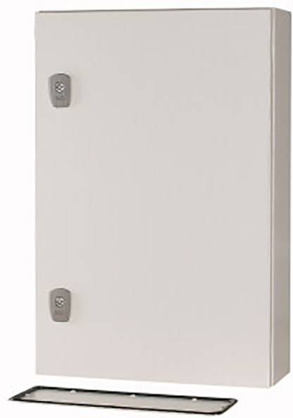 White metal switch box with two locks at the front, lid slightly ajar. No further details visible.