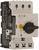An Eaton circuit breaker with a rotary switch, with technical specifications and connection options displayed.