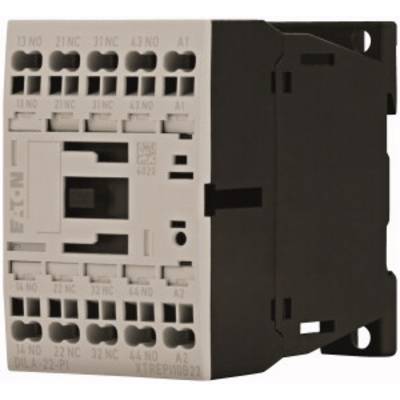 Electrical contactor with multiple terminals and labels on the front, used for controlling electrical circuits in electrical installations.