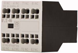 A white and black electrical relay with connection terminals and labels such as '51NC', '61NC'. Brand 'EATON'.