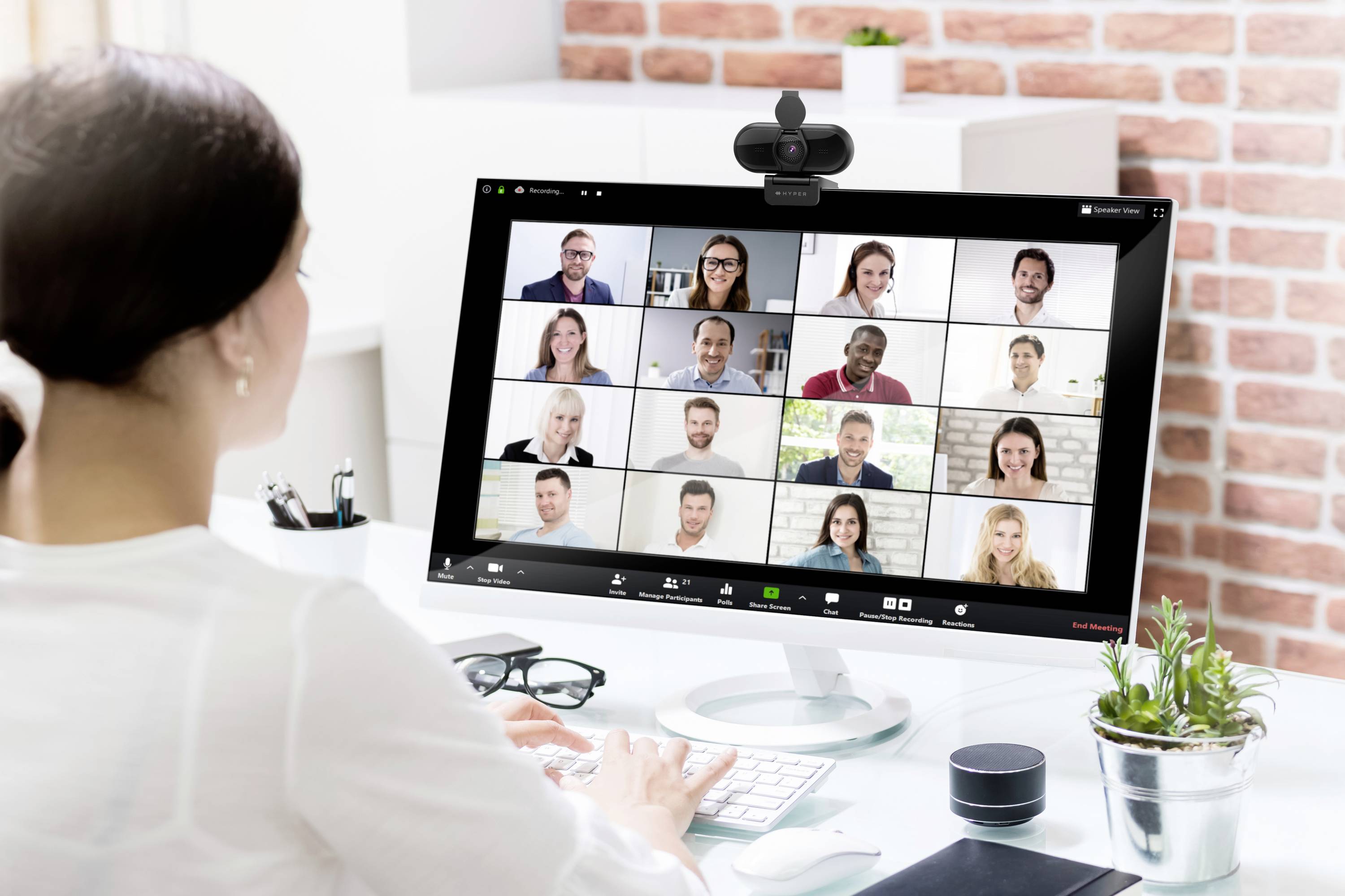 HYPER HC437 Full HD webcam 1920 x 1080 Pixel Clip mount-5
