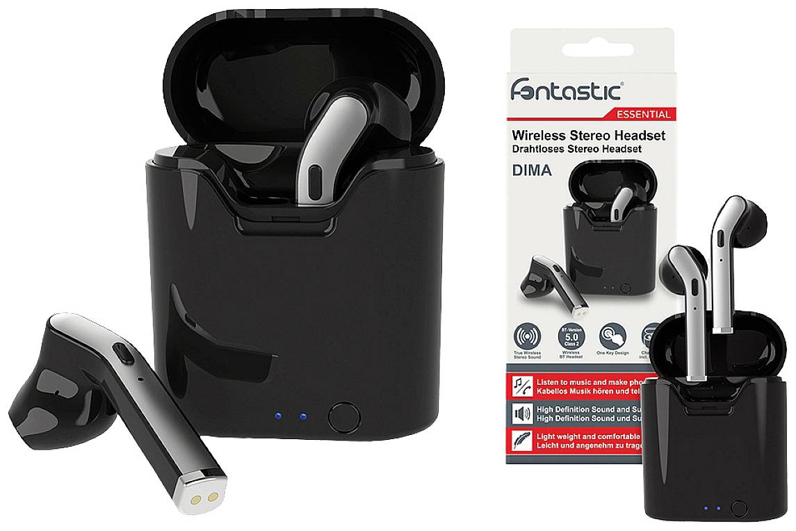 Monacor TWS-DIMA/SW In-ear headphones Bluetooth® (1075101) Black-4