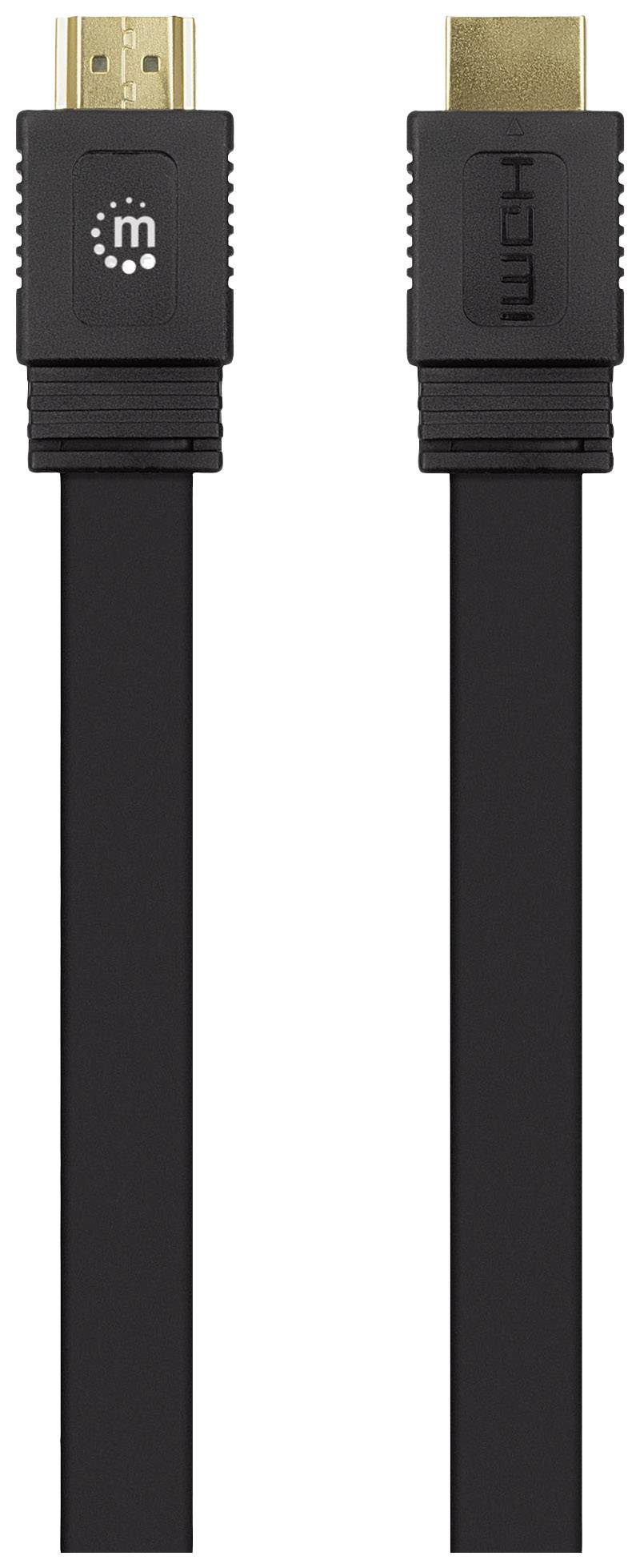 Black HDMI cable with two connections; one with HDMI-Micro, the other with standard HDMI plug. Ideal for device connections.<br><br>(Note: The translation is already in British English and does not require significant changes.)