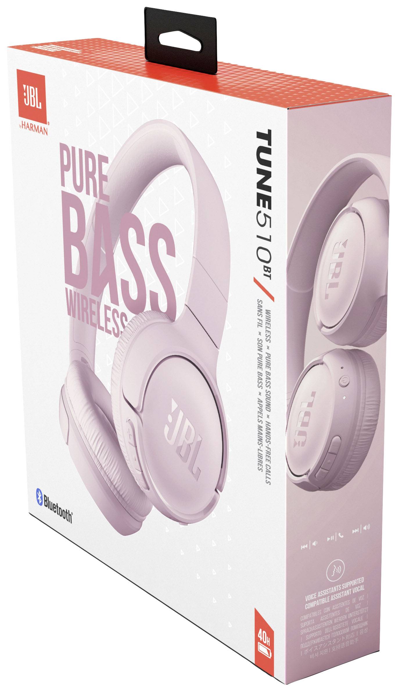 JBL Tune 510BT On-ear headphones Bluetooth® (1075101) Rose Headset, Foldable, Battery indicator, Microphone mute-10