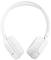 White over-ear headphones with padded ear cups and an adjustable headband, designed for comfortable audio playback.