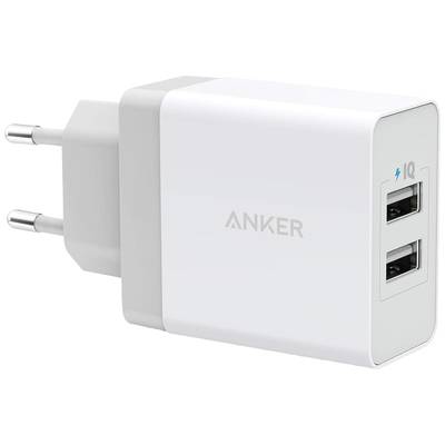 Anker 24W 2 Port USB Ladegerät 848061019124 USB charger Indoors, Mains socket Max. output current 4.8 A 2 x USB 