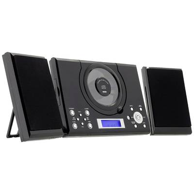 Roxx MC 201 Audio system AUX, CD, FM, Incl. remote control, Incl. speaker box, Alarm clock  Black