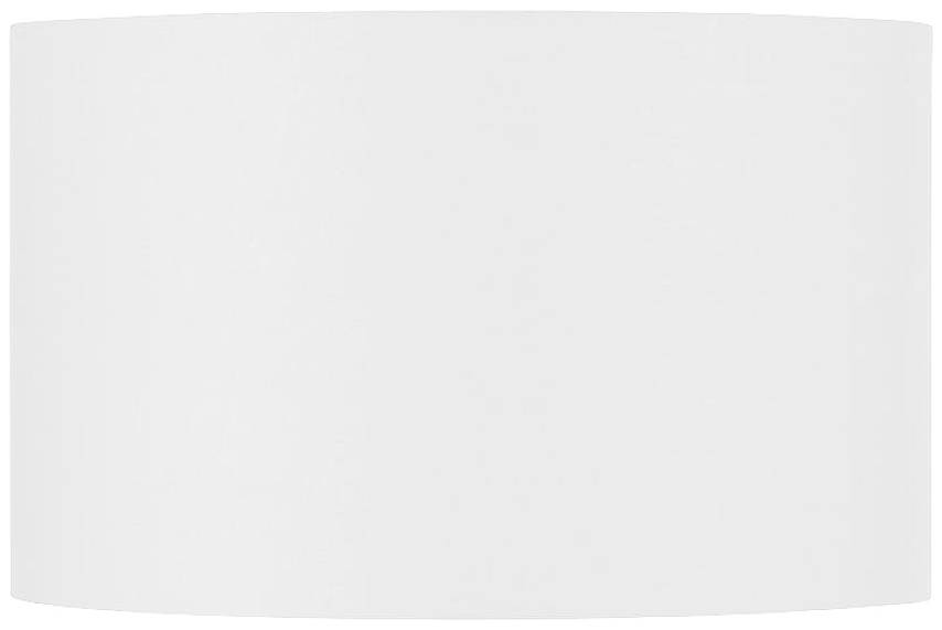 Simple white lampshade in cylindrical shape.