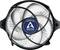 Round CPU fan 'Arctic Alpine 23' with five white rotor blades, surrounded by a black protective grille.