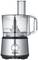 Stainless steel food processor with transparent container and scale, controls and filling chute. 'Severin' brand label at the bottom.