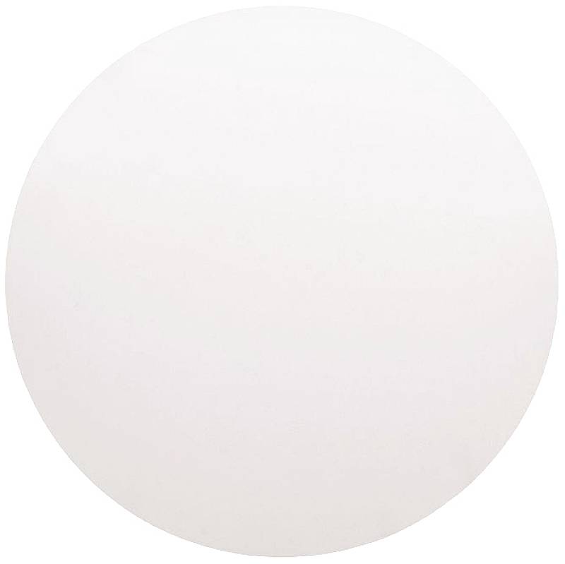 A simple, white, round sphere on a neutral background.