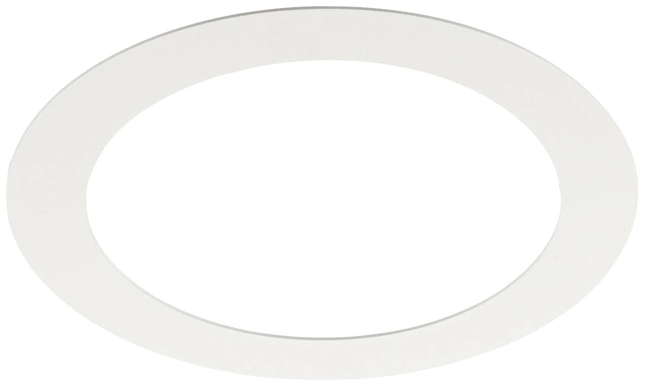 Simple white circular ring on a white background.