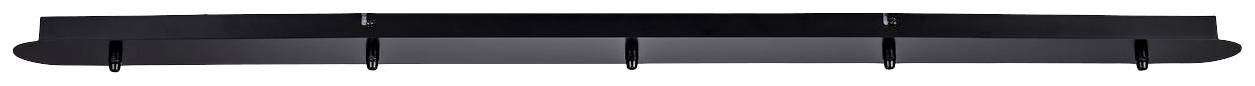 Black spoiler lip with multiple vertical ribs, likely for a vehicle rear section to improve aerodynamic properties.