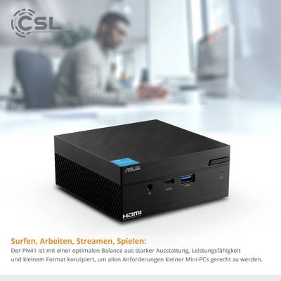 Asus Mini PC PN41 Intel® Celeron® Celeron N5100 2.8 GHz 8 GB RAM 500 GB SSD Intel UHD graphics Win 11 Pro 82209-11