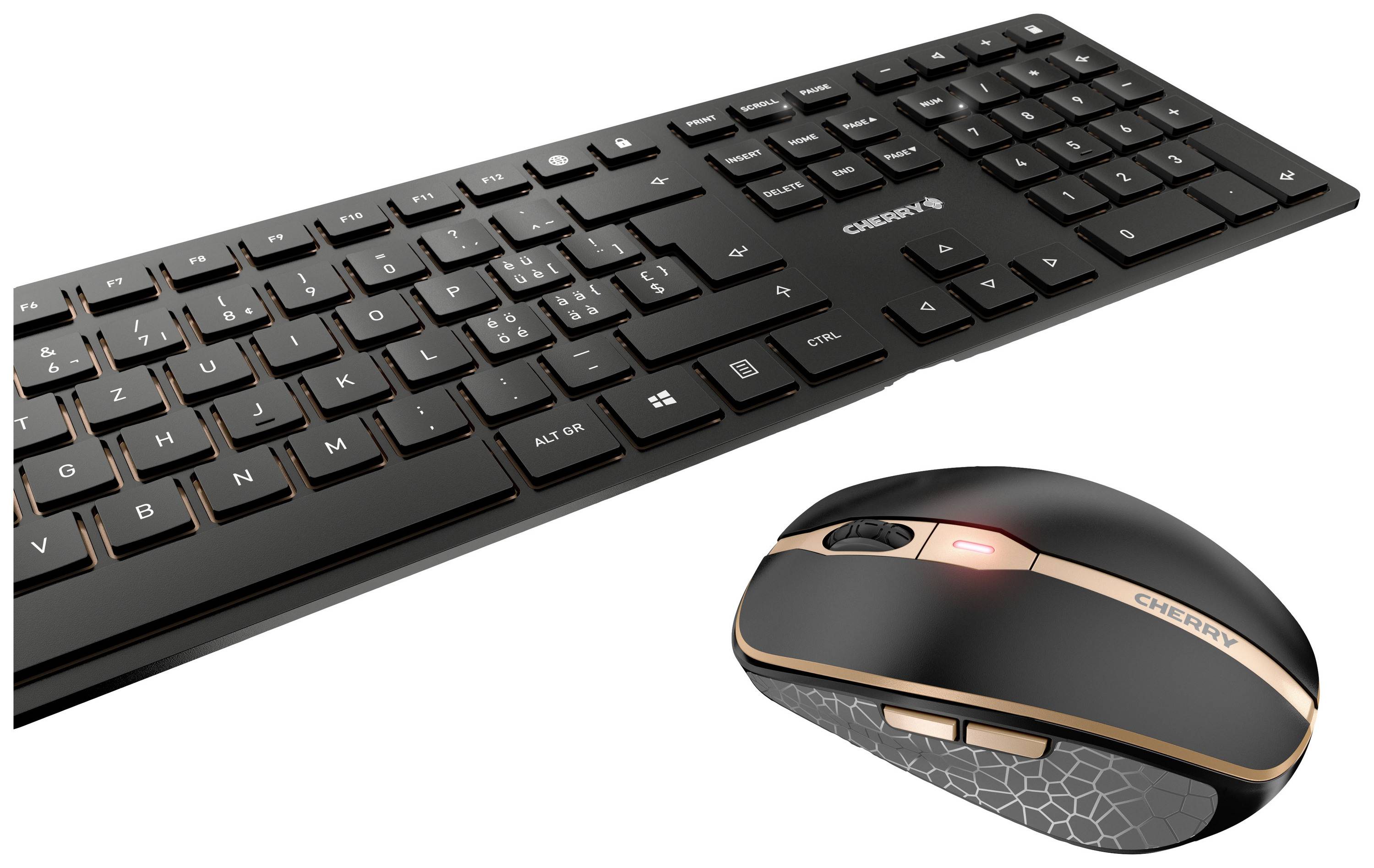 CHERRY JD-9100CH-2 Wireless, Radio Keyboard and mouse set Swiss, QWERTZ Black-7