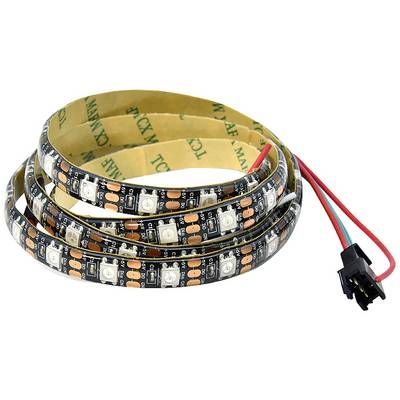 A coiled LED strip with multiple LEDs and a cable with a plug, ready for installation in an electrical system.<br><br>Note: The translation was already quite close to British English, so minimal changes were needed.