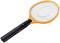 Electric fly swatter with an orange frame and black handle. Used for insect elimination by electric shock.