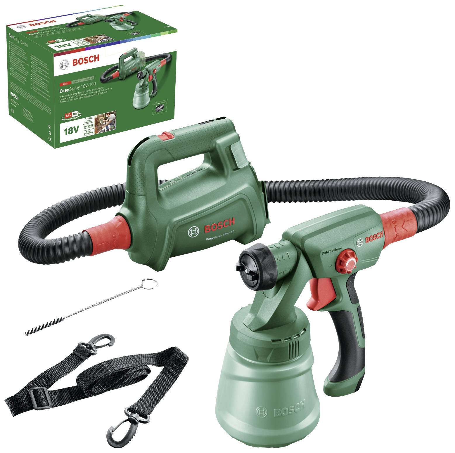 Bosch Home and Garden EasySpray 18V-100 Cordless paint spray gun 18 V Max. feed rate 100 ml/min Compatible with Bosch