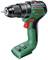 A green cordless drill driver with a red accent and black handle, Bosch brand, suitable for universal drilling tasks.