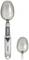 Digital spoon scales with removable scoop, LCD display and buttons for mode, tare and hold. Suitable for precisely weighing small quantities.