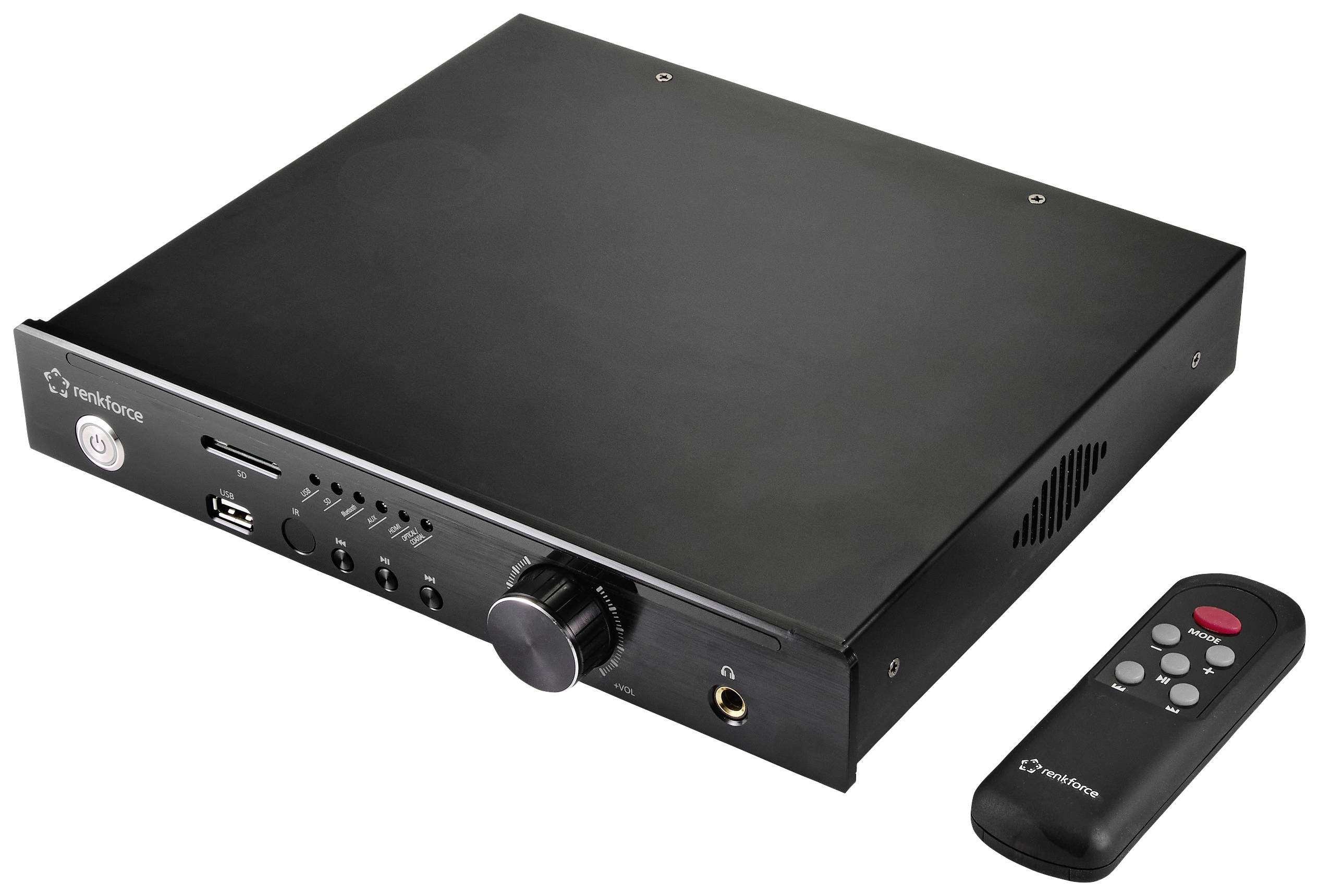 Renkforce RF-WAM-500 Stereo amplifier 2 x 100 W Aluminium