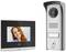 Video Doorbell by Extel with Screen Showing Smiling Person. Main Functions are Video Surveillance and Two-Way Communication.